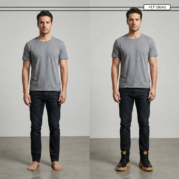 Height Raising Shoes +3.1" | Stone